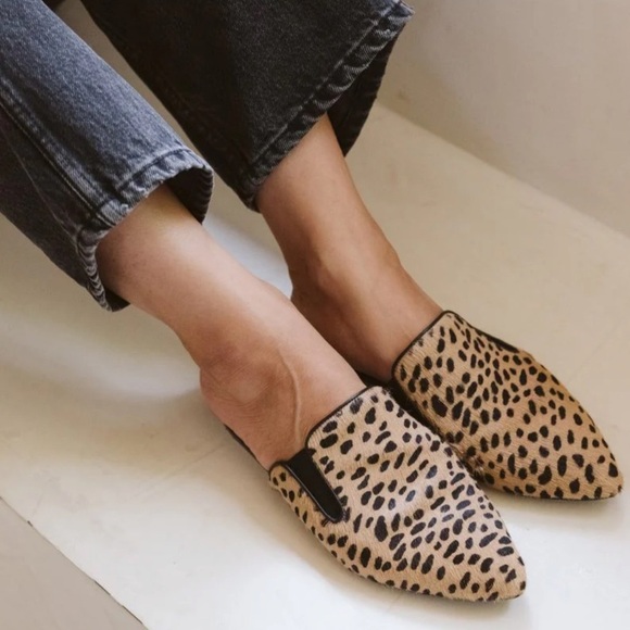 Jenni Kayne Pony Calf Hair Cheetah Leopard Animal Print Mule 40 / 10 - Picture 1 of 10